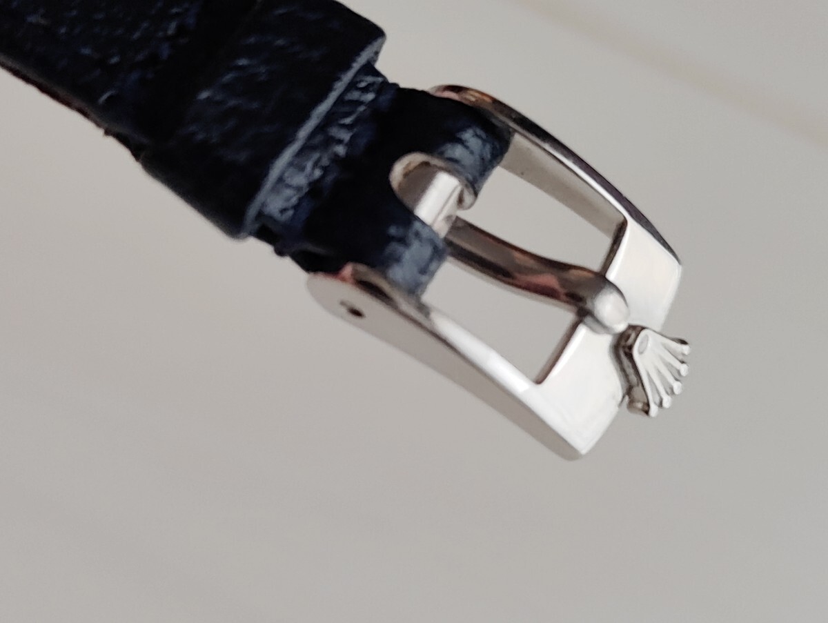 ロレックス ROLEX CHAMELEON カメレオン バンド ベルト 尾錠  ブラック  腕時計交換用ベルト  シルバーカラー拍卖