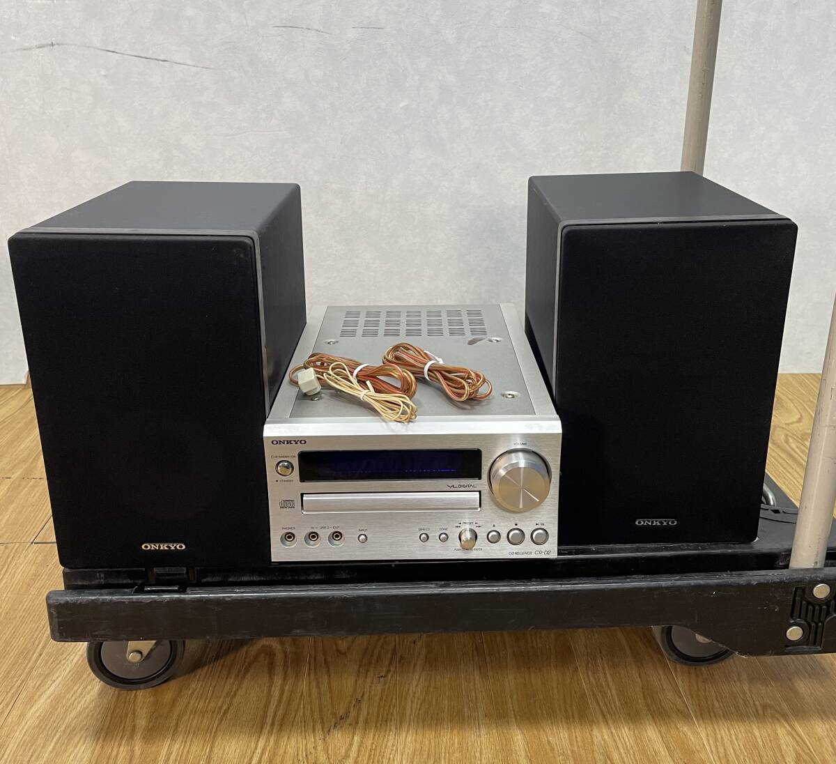 ☆309 ONKYO CDレシーバー+ペアスピーカー CR-D2 + D-055 ジャンク品拍卖