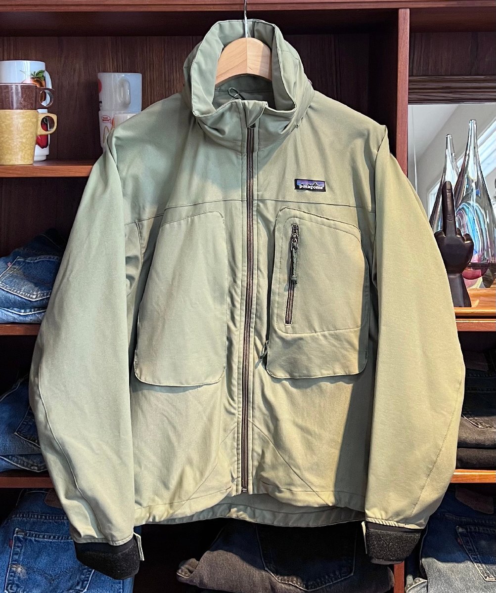 2002年製 カナダ製 パタゴニア patagonia hydroshed jacket ハイドロシェッドジャケット 緑 フライフィッシング S EC0111-25-EI08拍卖