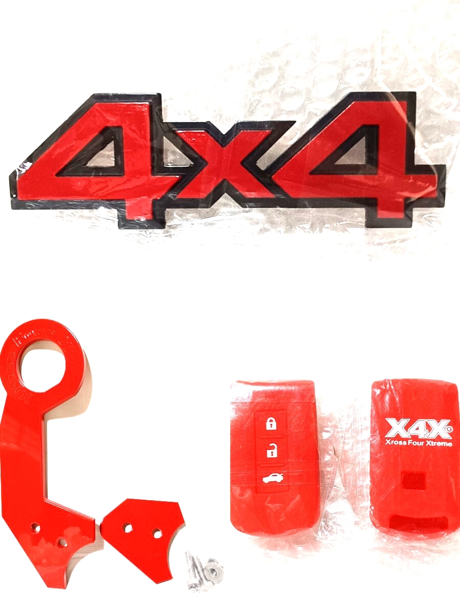 三菱 デリカD5 オートフラッグス X4X トレイルフック キーレスオペレーションシリコンケース エンブレム セット拍卖