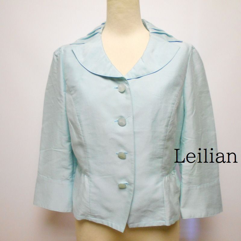 956686 Leilian レリアン 水色系 薄手 ジャケット 7【クリックポスト可】拍卖