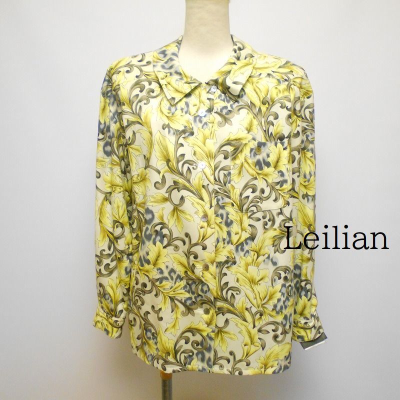 957539 Leilian レリアン 長袖 シャツ ブラウス 未使用タグ付 拍卖