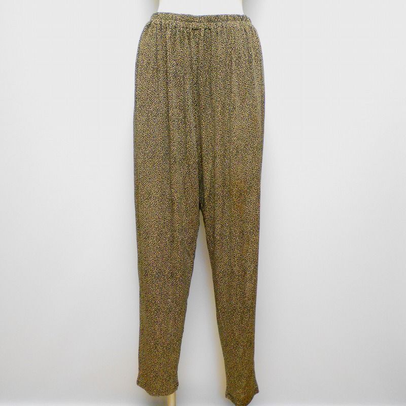 967535 伊太利屋 イタリヤ 黒×ベージュ柄 パンツ 11拍卖