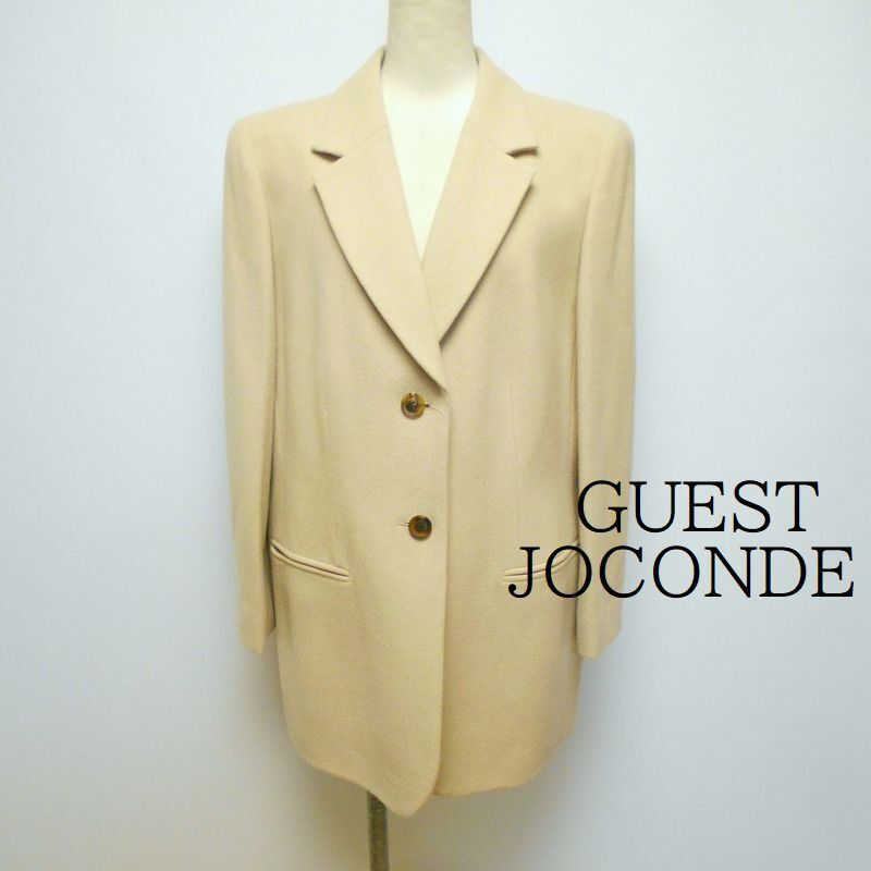 976868 GUEST JOCONDE ゲストジョコンダ ベージュ系 カシミア混 ジャケット 15拍卖