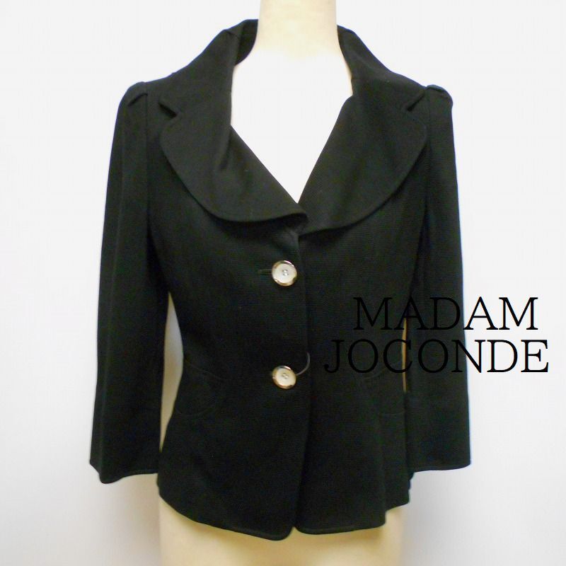 976880 MADAM JOCONDE マダムジョコンダ 黒 ジャケット 38拍卖