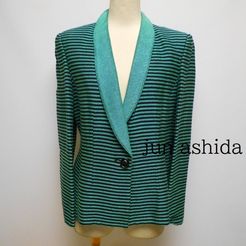 977613 jun ashida ジュンアシダ エメラルド×黒 ジャケット 9拍卖