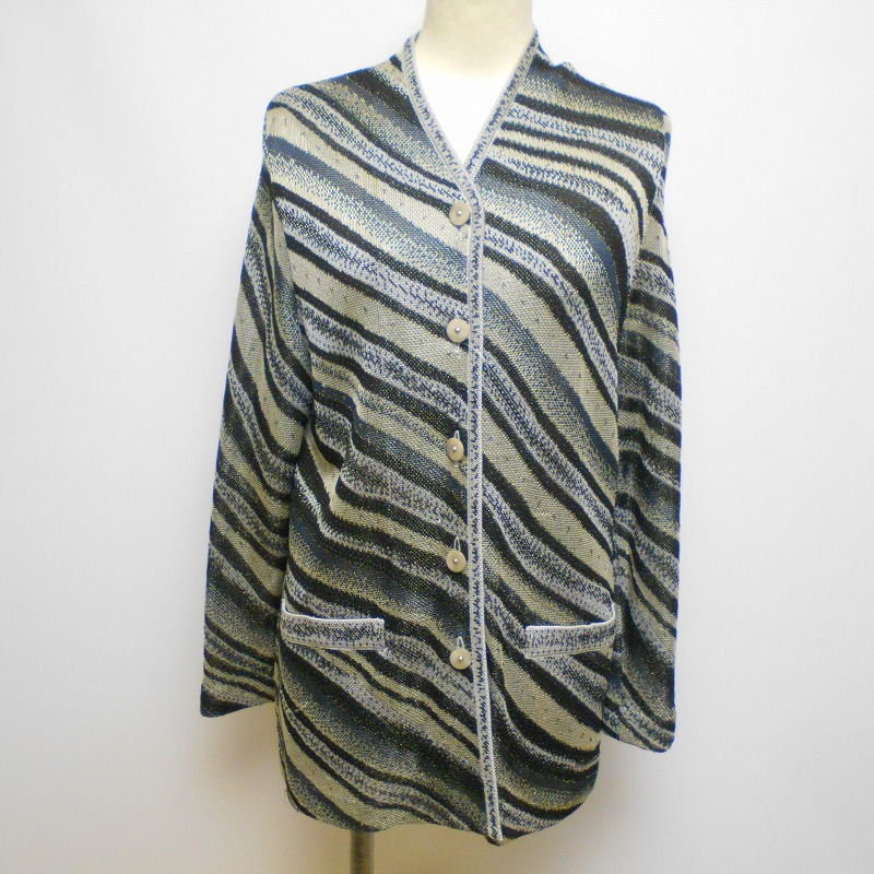 977636 CASTLEBERRY キャッスルベリー グレー系柄 カーディガン 9拍卖