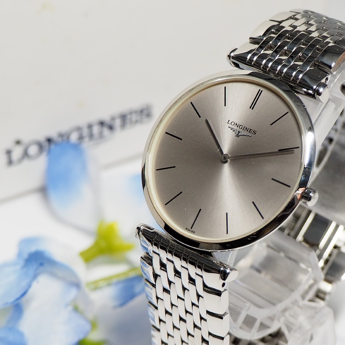 美品 ロンジン LONGINES ラ・グランクラシック 薄型 メンズ 腕時計 H451 中古拍卖
