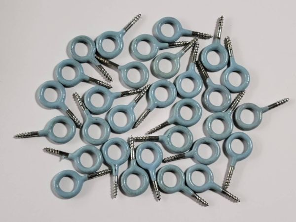 樹脂被膜 ブルー環ネジヒートン 28個入り DIY用品 日曜大工 ハンドメイド 新品未使用品 デッドストック拍卖
