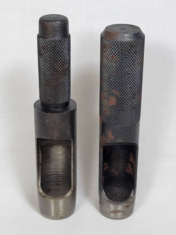 5.H.H.ブランドの革穴あけポンチ 規格サイズ:16mm&17mm 2個セット 革穴あけ器 日本製 未使用品 デッドストック拍卖