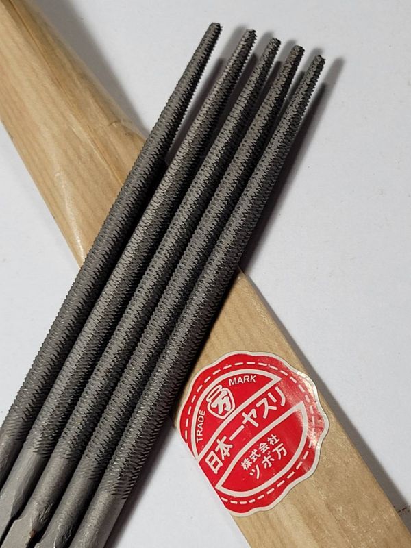 ②ツボ万ヤスリ 丸やすり五本組 荒目 100mm(5in)柄無し 未使用品 デッドストック拍卖