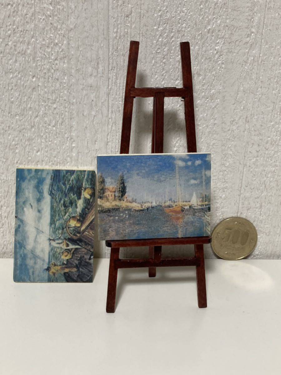 ミニチュア ドールハウス 絵画&スタンド拍卖