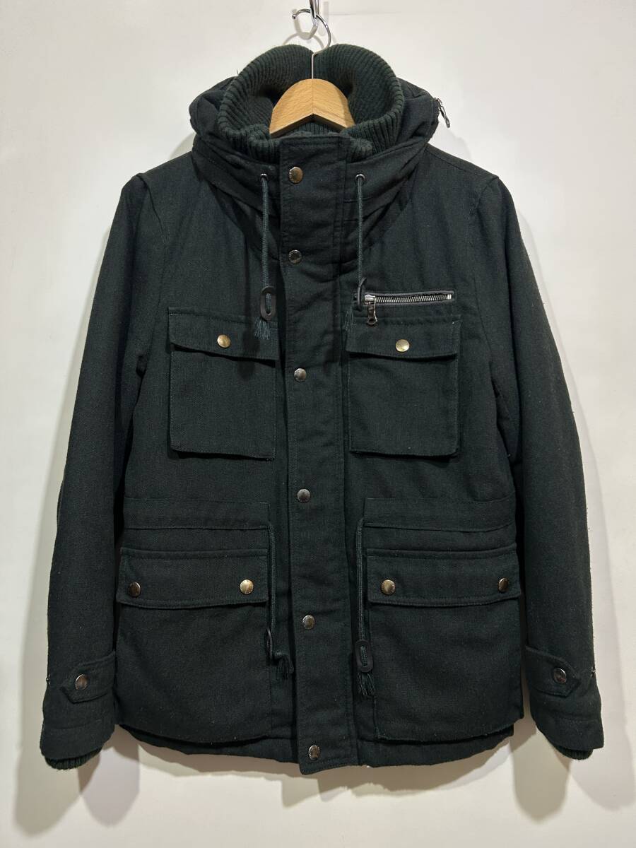 ★ THE SHOP TK MIXPICE 中綿 ハーフコート カーキ モスグリーン M フーディー フード付き アウター ブルゾン ジャケット 拍卖