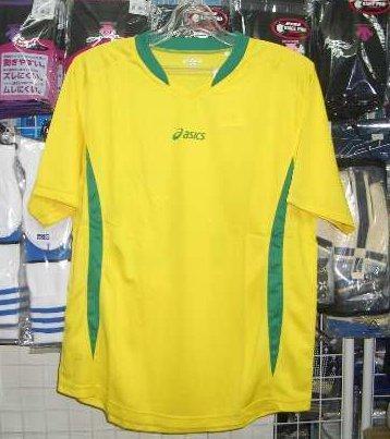 かっこいい アシックス 10番TECNICOプラシャツ 黄 イエロー Oサイズ 大きいサイズ asics 新品 レトロ 即決価格*拍卖