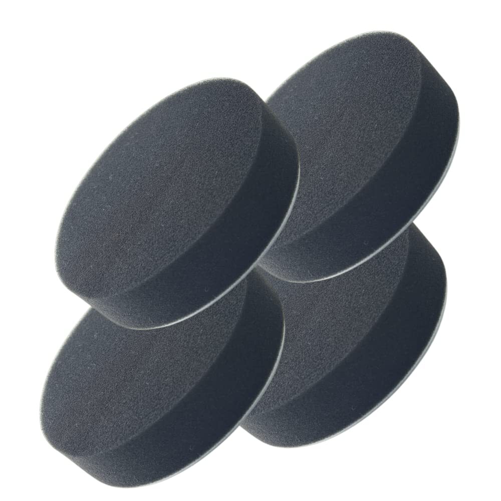 【4個セット】 ポリッシャーバフ スポンジバフ 125mm 研磨スポンジ マジックテープ式 黒拍卖