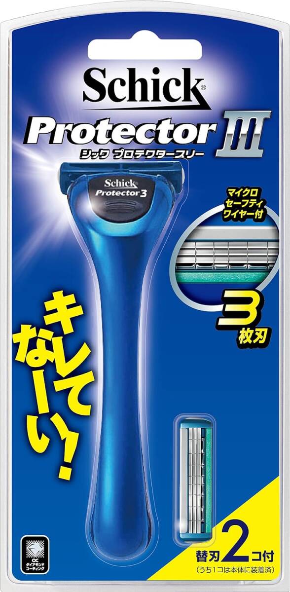 Schick(シック) シック Schick プロテクター スリー 3枚刃 ホルダー (替刃2コ付) カミソリ 剃刀 ヒゲソリ 髭拍卖