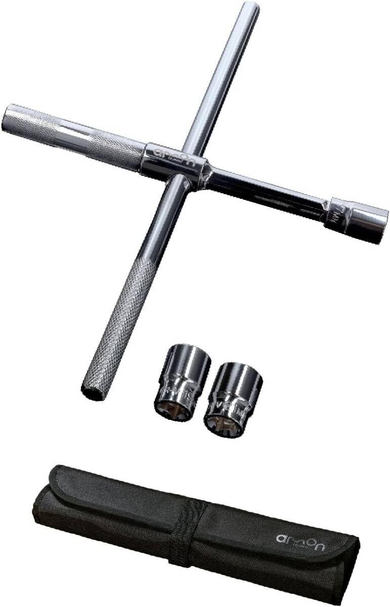 エーモン(amon) イージーパワーレンチ(コンパクトで車載しやすい、クロスレンチ・十字レンチ) 土屋圭市氏推奨 8840拍卖