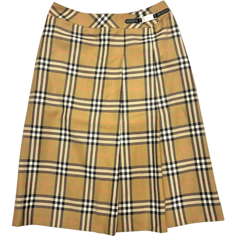 泉店25-2154【良品】バーバリー スカート ノバチェック 38サイズ Mサイズ相当 レディース ファッション チェック柄 ベージュ Burberrys拍卖
