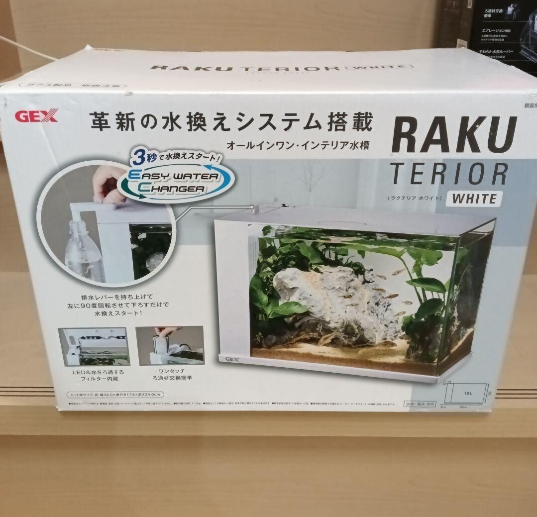 新品 GEX ラクテリア ホワイト オールインワン水槽 ジェックス 水槽 水換え簡単水槽 AQUARIUM インテリア水槽 淡水 海水 熱帯魚 海水魚拍卖