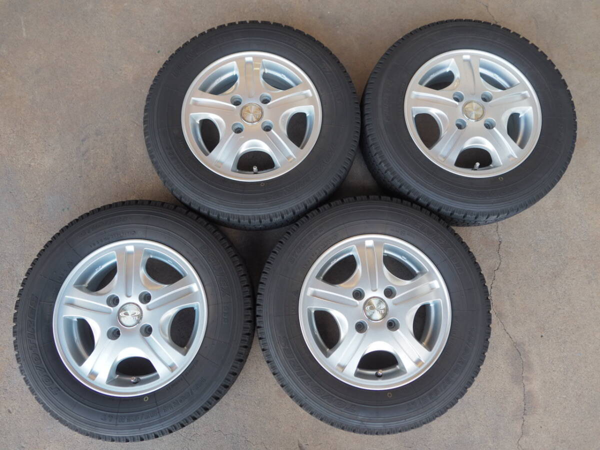 P357 送料無料 ウェッズ 5Jx14 +42 PCD114.3 4穴 165/80R14 97/95N LT 4本9分山 アルミ JWL-T スタッドレス NV200 バネット拍卖