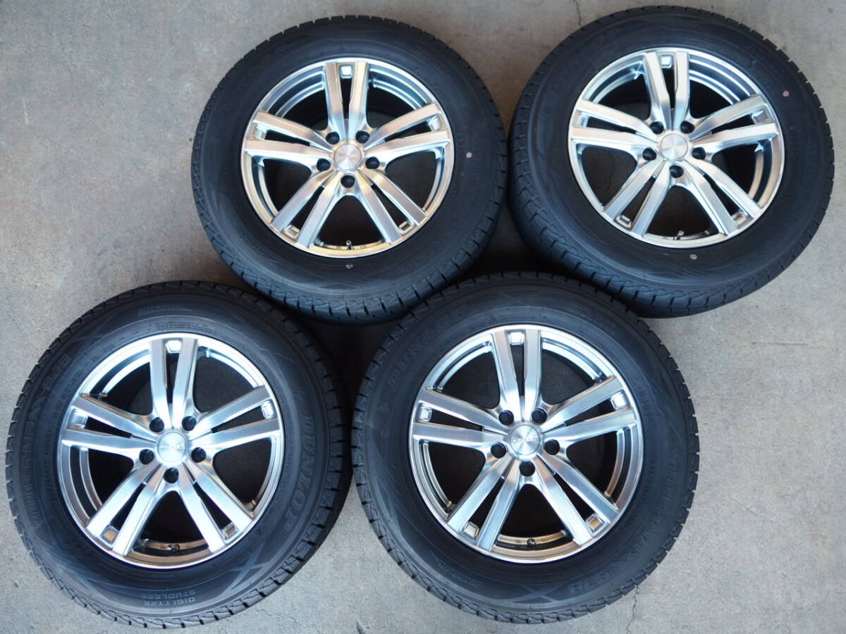 P373 送料無料 ROZEST 7Jx17 +48 PCD114.3 5穴 225/65R17 4本9分山 アルミ スタッドレス CR-V CX-5 アウトバックBS9拍卖