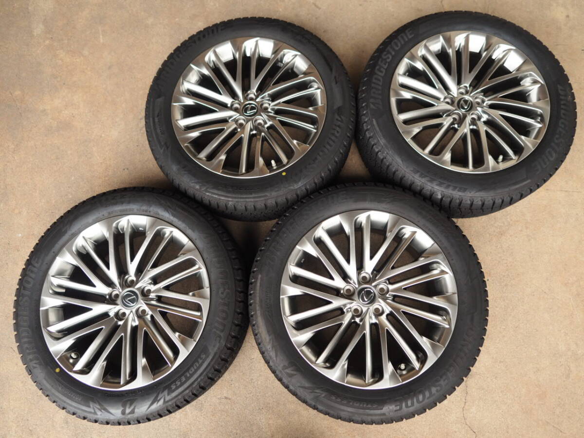 P398 送料無料 20系RX後期純正 8Jx20 +30 114.3 5穴 235/55R20 4本7分/9分山 レクサス純正 アルミ スタッドレス バージョンL拍卖