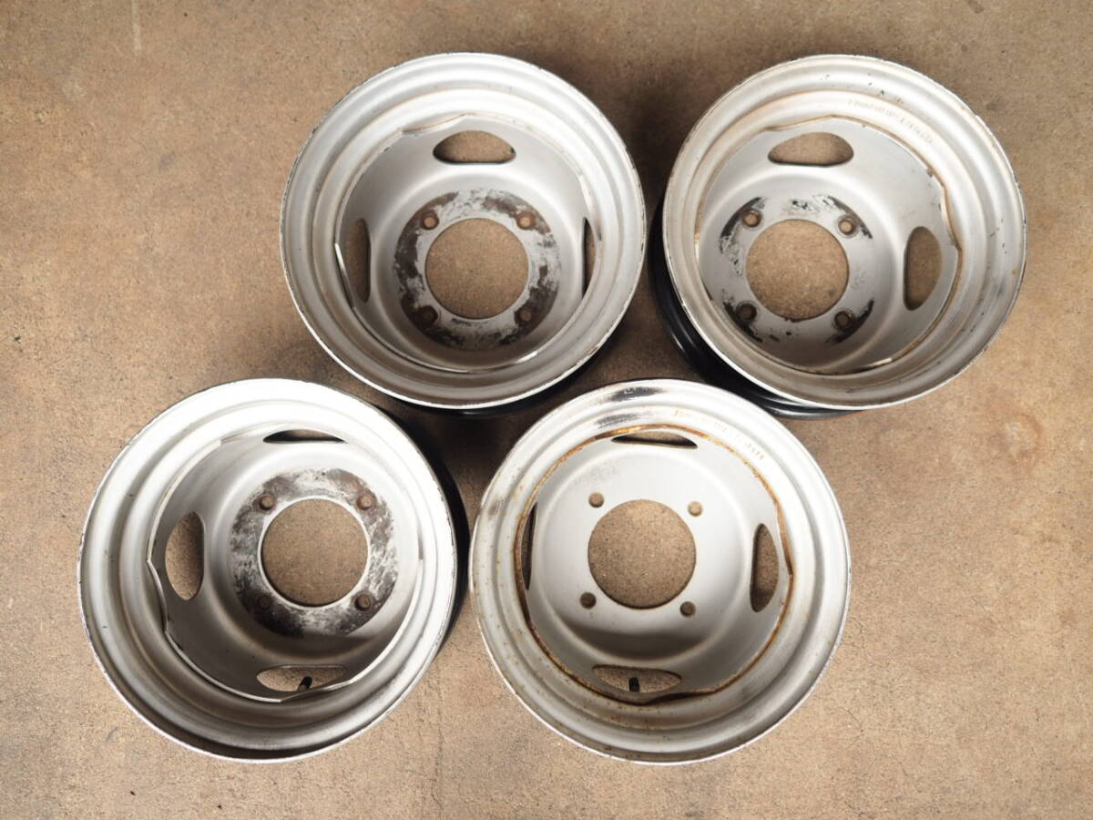 P406 送料無料 バネット/ボンゴ純正 3.5Jx12 +87 PCD150 4穴 4本 リア用 日産純正 マツダ純正 鉄ホイール拍卖