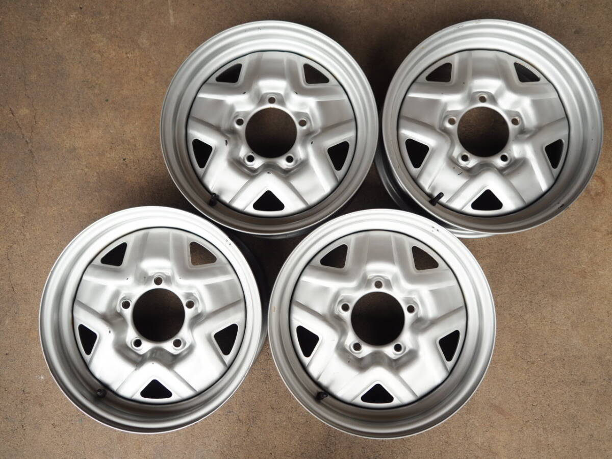 P407 送料無料 ジムニー純正 5Jx16 +22 PCD139.7 5穴 4本 スズキ純正鉄ホイール JA11 JA22 JB23拍卖