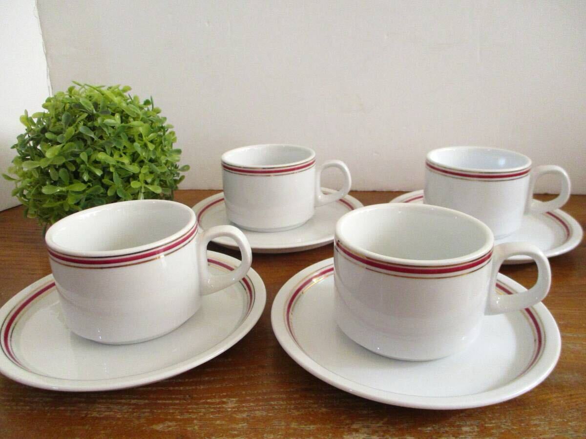 【人気】ノリタケ Noritake カップ&ソーサー 4客セット ラインデザイン C&S ブランド食器 白磁 金彩 陶器 キッチン ゴールドライン拍卖