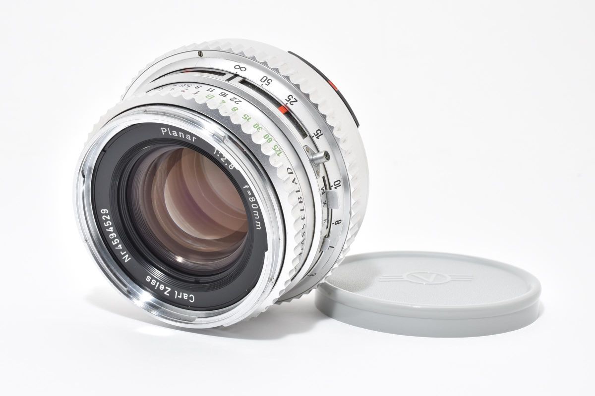 ★光学極上★ ハッセルブラッド HASSELBLAD Carl Zeiss Planar C 80mm F2.8 シルバー 中判用《白鏡胴!》★完動品★ #001P531A509138拍卖