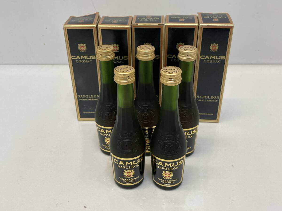 【K-2-R7】  ブランデー ミニボトル 5本セット カミュ ナポレオン 未開栓拍卖