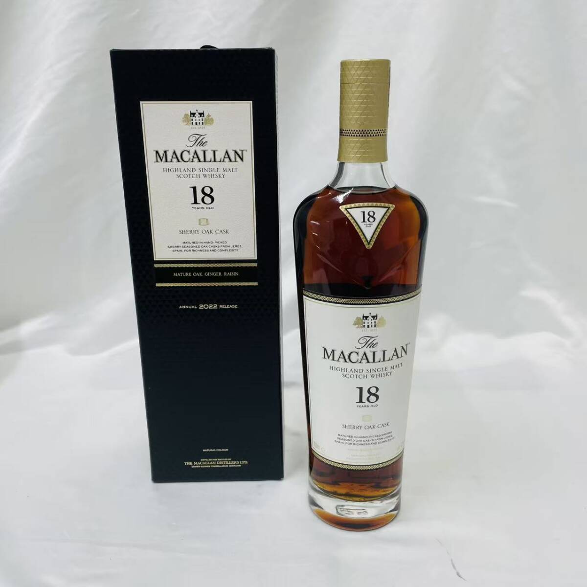 ザ マッカラン 18年 ヴィンテージ 2022 シェリーオーク 700ml 箱付 The MACALLAN拍卖