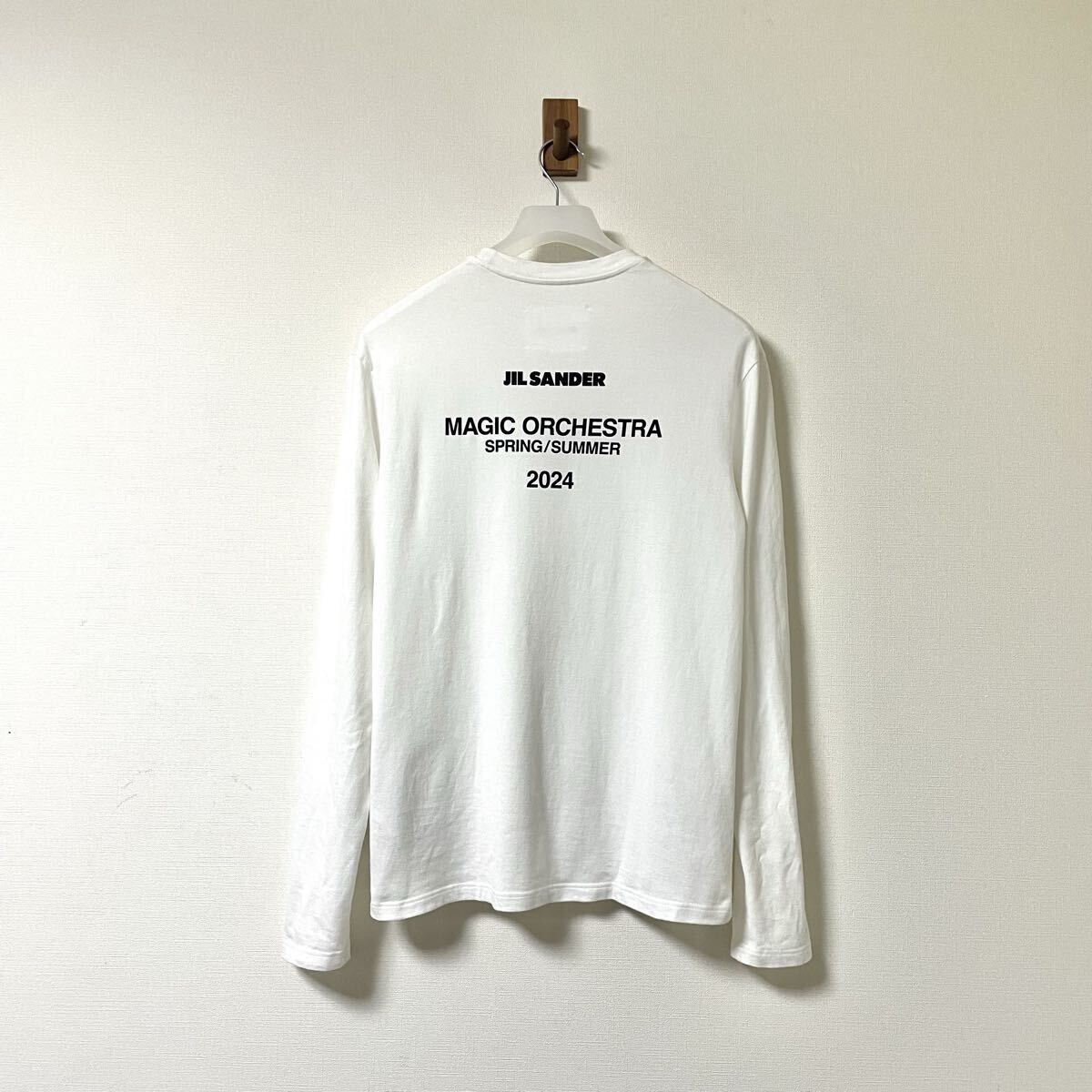 国内正規品 24SS JIL SANDER ロンT パックプリント ロゴ J22GC0172 ホワイト 白 カットソー拍卖
