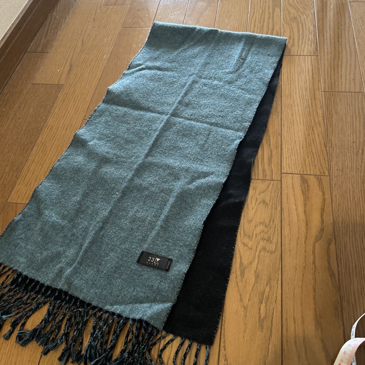 お探しの方。郵送料込み 23区 マフラー 毛100 リバーシブル 訳あり拍卖