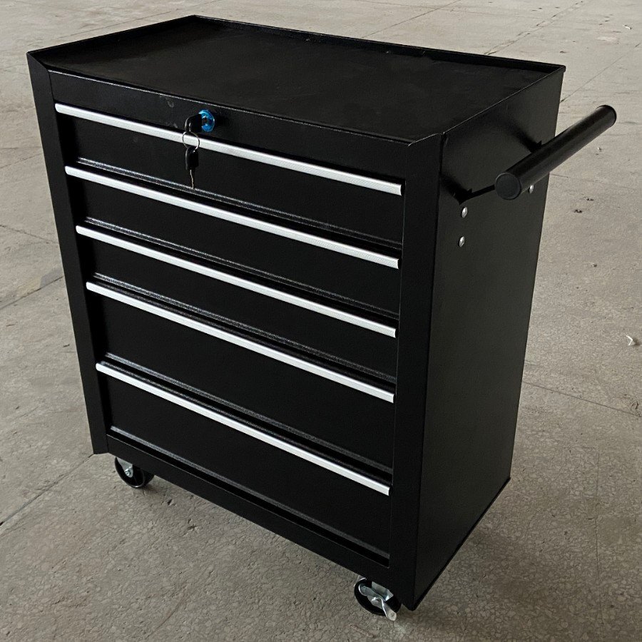 工具箱 5段 ローラーキャビネット キャスター付き ツールボックス ツールカート キャビネット 工具入れ ガレージ 収納 2色自由拍卖