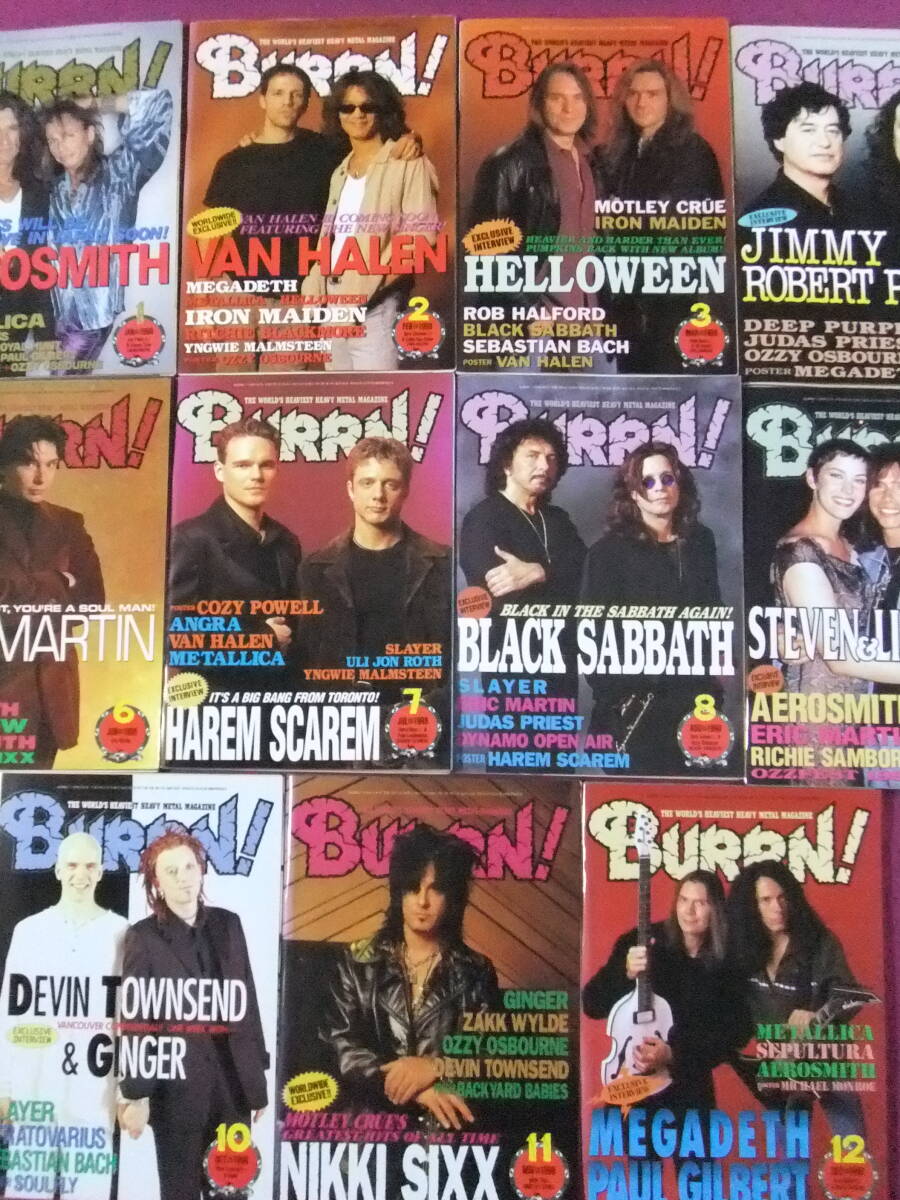 ■B2009/★【BURRN!/1998年11冊まとめてセット】/エアロスミス、ヴァン・ヘイレン、ハロウィン、ジミー・ペイジ 等/ロック メタル■拍卖