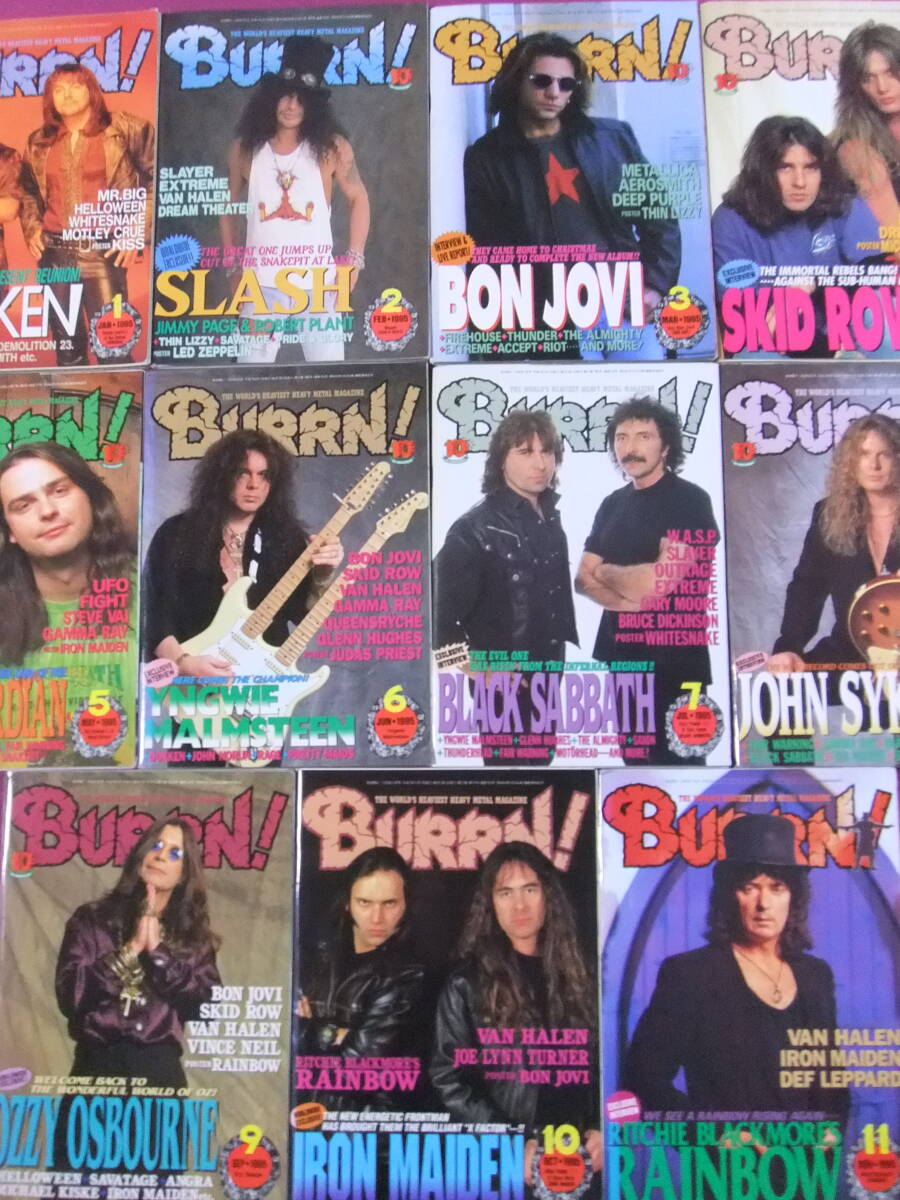 ■B2011/★【BURRN!/1995年11冊まとめてセット】/ドッケン、スラッシュ、、ボン・ジョヴィ、スキッド・ロウ 等/ロック、メタル■拍卖