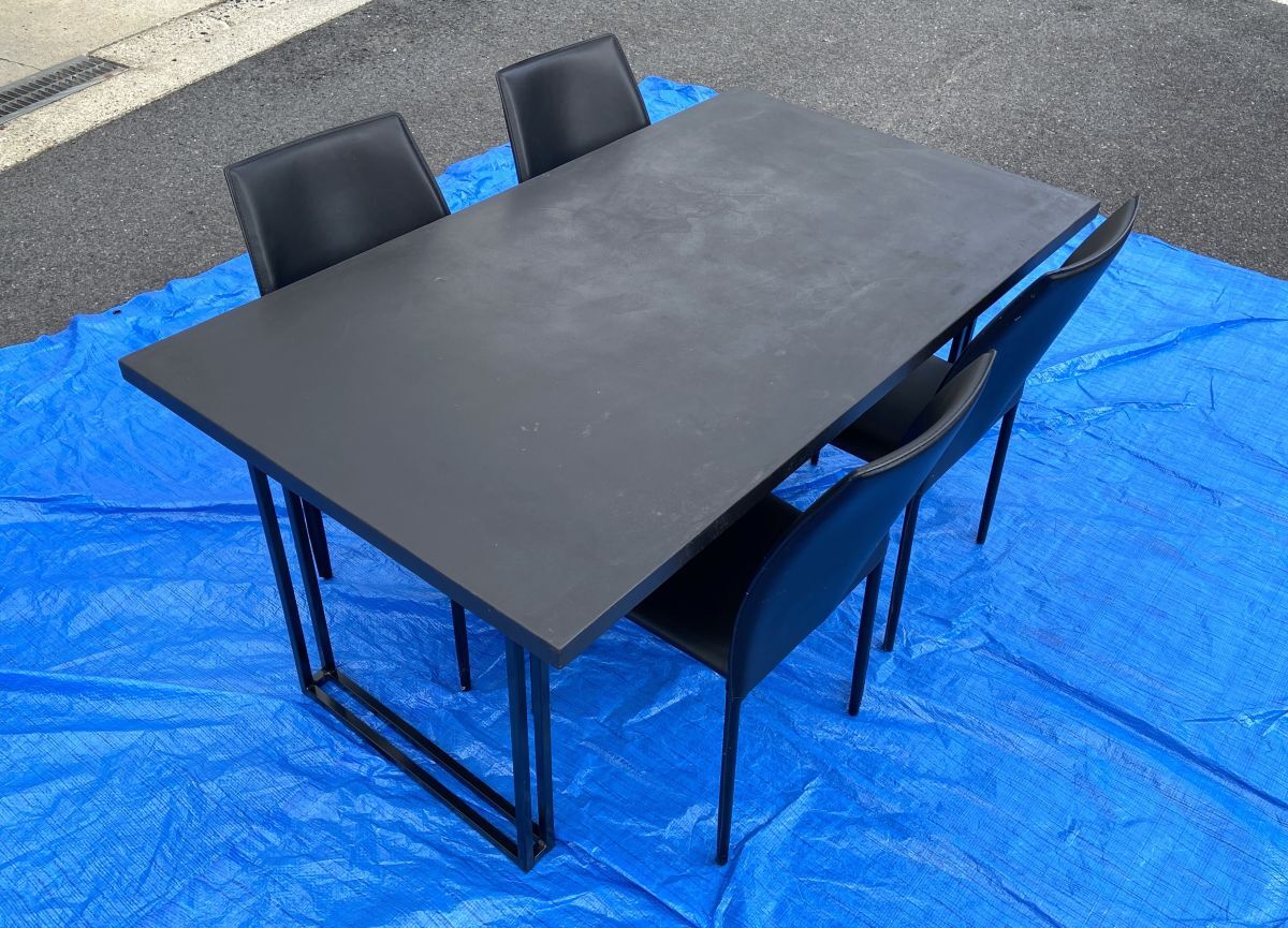 【R437】良品 Laughing Gate ラフィンゲート モールテックス ダイニングテーブル MORTEX 関家具 ダイニングチェア 4脚 b拍卖