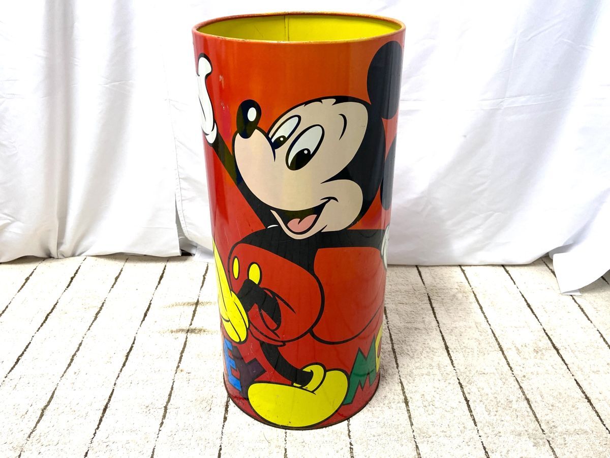 【R604】昭和レトロ 希少品 ディズニー ミッキーマウス ゴミ箱 高さ60cm BUNBUKU/ぶんぶく アンリミテッド 傘立て ダストボックス b拍卖