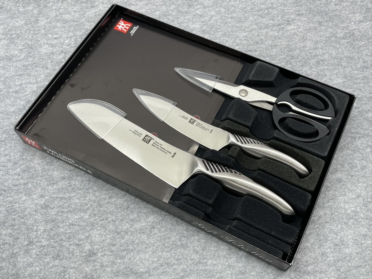 【R652】新品 ZWILLING ツヴィリング 高級 包丁ギフトセット 3P(ツインフィン)30847-013 ナイフ 未使用 b拍卖