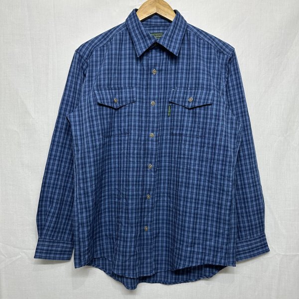 TARAS BOULBA タラスブルバ ロング スリーブ 長袖 チェック シャツ M 青系 ブルー系 アウトドア 登山 ハイキング トレッキング b22484拍卖