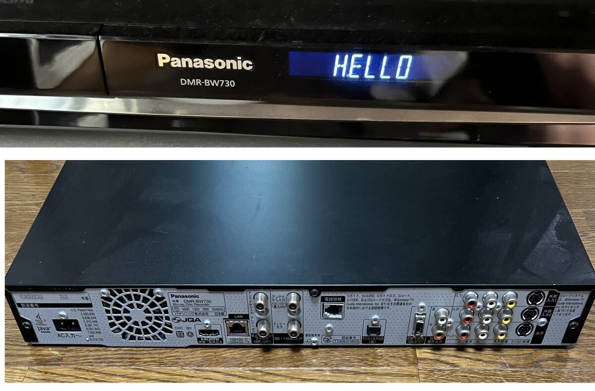 HDD1TBに交換済 パナソニック DIGA HDD BDレコーダー ブルーレイ DMR-BW730 2番組同時録画! WD10EFRX拍卖