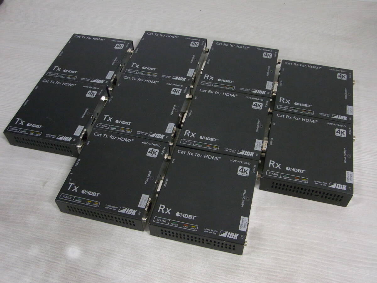 ♥♥IDK 4K@60対応 HDBaseT送受信器 HDC-TH100-D/HDC-RH100-D 10台セット♥♥拍卖
