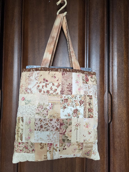 1未使用★ハンドメイド★パッチワーク★手提げバッグ★31cm×29cm★マチ無し拍卖