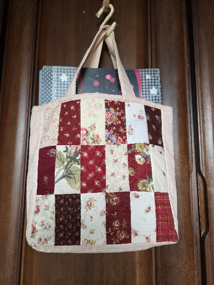 2★ハンドメイド★パッチワーク★手提げバッグ★23cm×23cm★マチ7.5cm拍卖