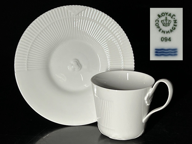 【瑞】ロイヤルコペンハーゲン ホワイトエレメンツ カップ&ソーサー拍卖