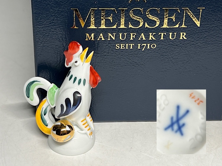 【瑞】マイセンMeissen フィギュリン 干支申 酉 置物 共箱拍卖