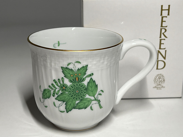 【瑞】ヘレンド HEREND アポニーグリーン マグカップ拍卖