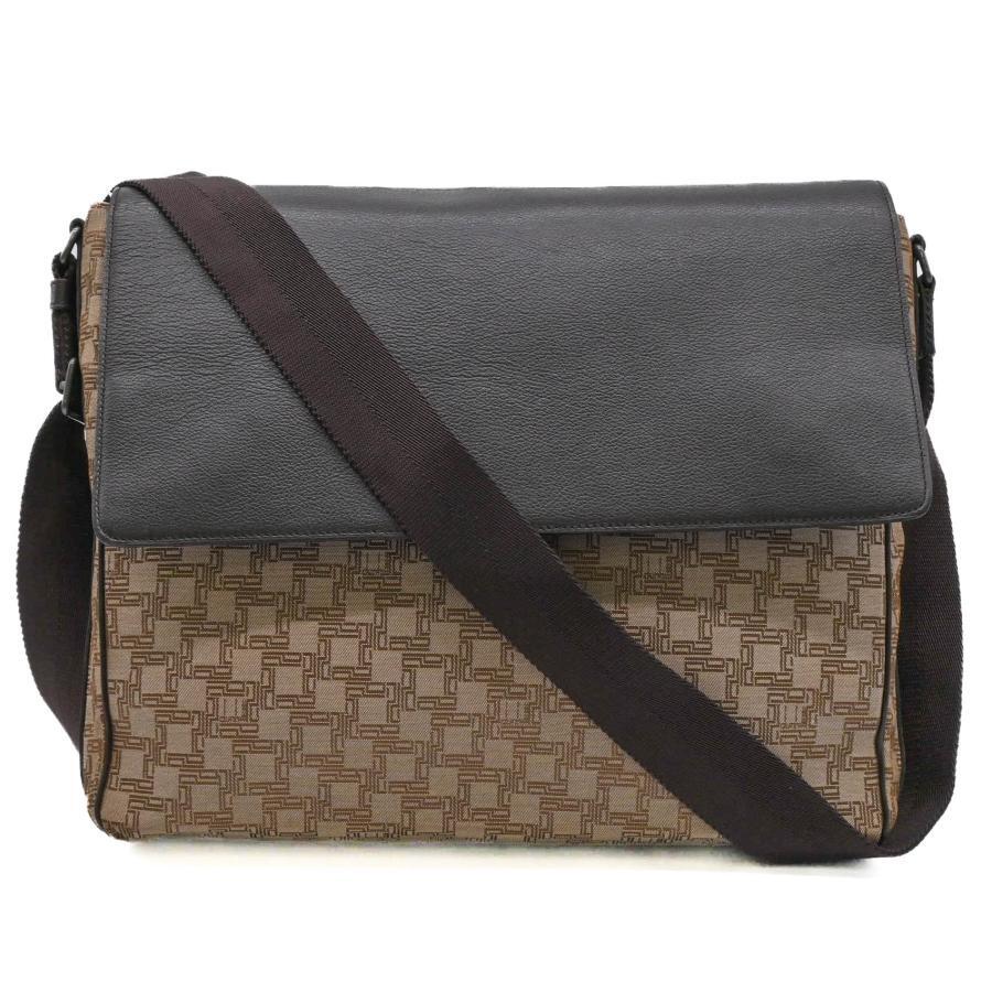 dunhill ダンヒル D8 ディーエイト メッセンジャーバッグ ショルダーバッグ バッグ キャンバス ベージュ 茶拍卖