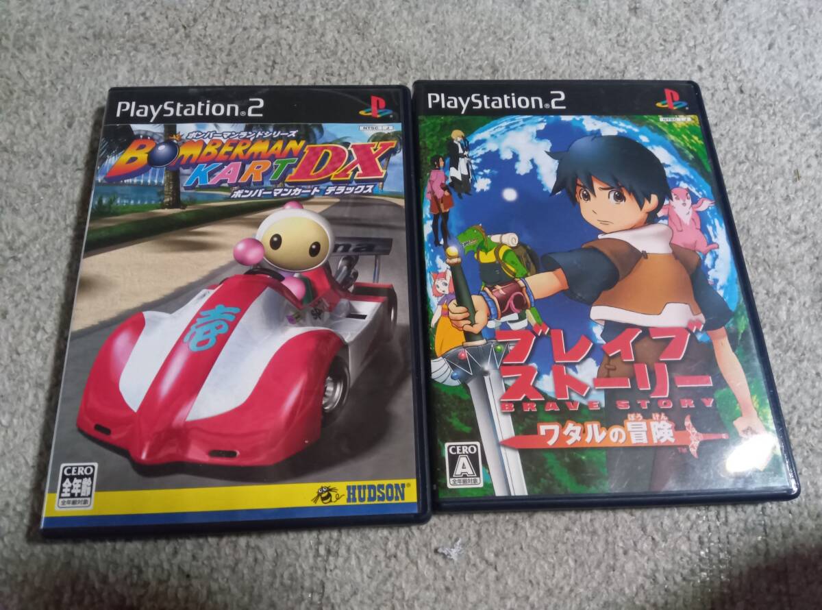 PS2 ゲームソフト (ブレイブスト-リ-、ボンバ-マンカ-ト デラックス)拍卖